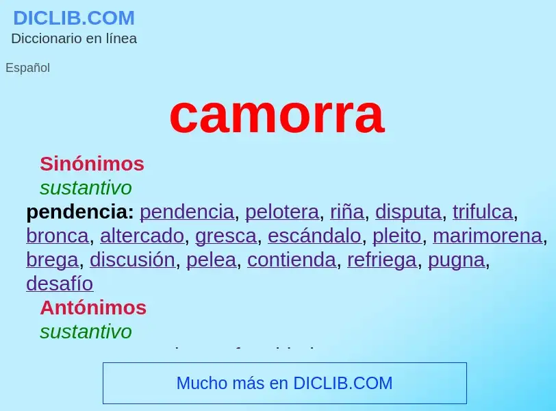 Wat is camorra - definition