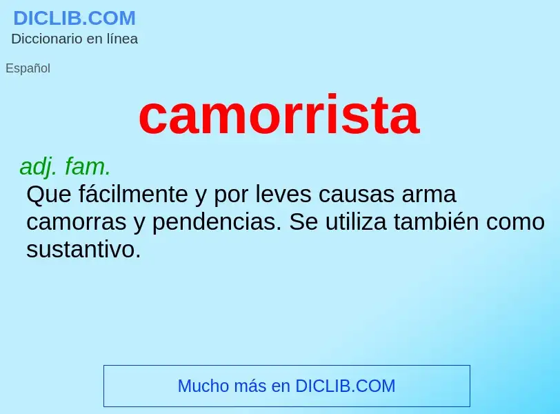 What is camorrista - definition