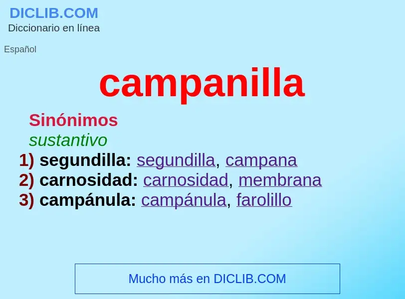 What is campanilla - meaning and definition