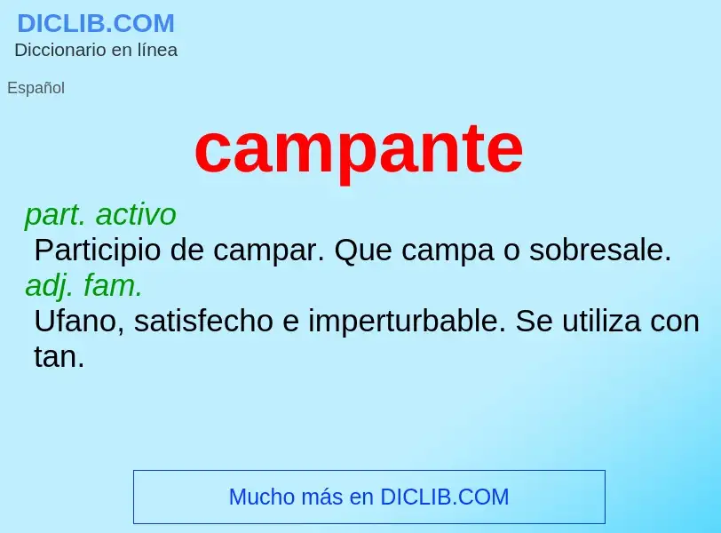 O que é campante - definição, significado, conceito