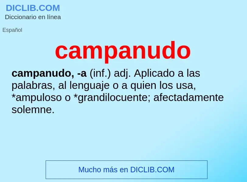 Was ist campanudo - Definition