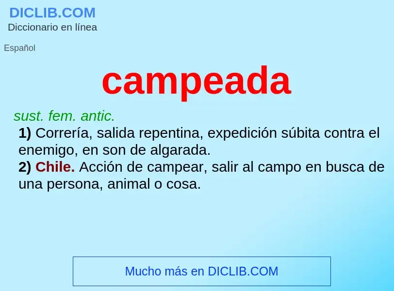 Wat is campeada - definition