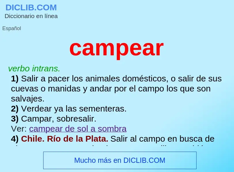 What is campear - definition