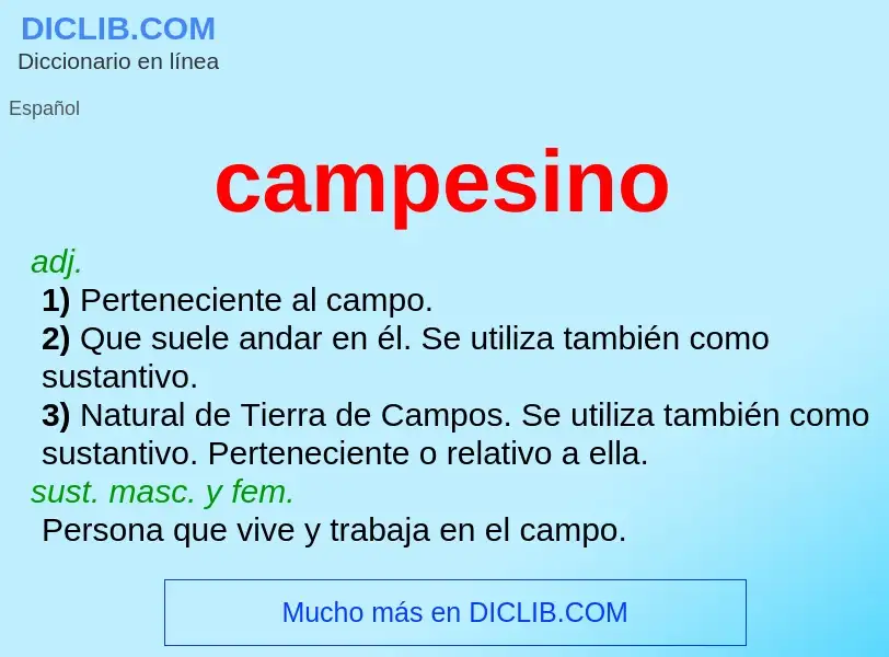 Was ist campesino - Definition