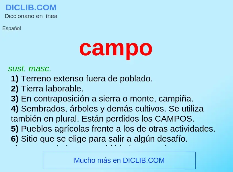 ¿Qué es campo? - significado y definición