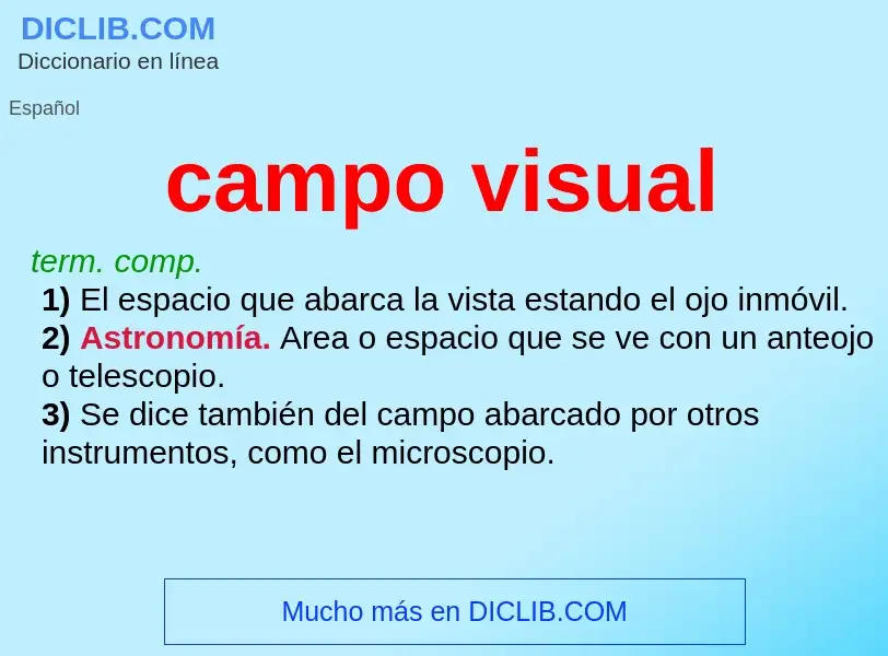 What is campo visual - meaning and definition