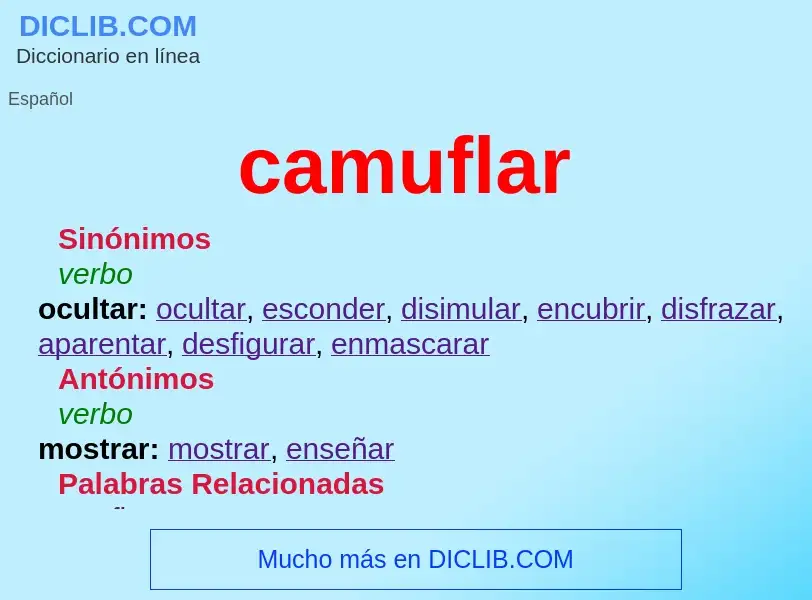 Wat is camuflar - definition