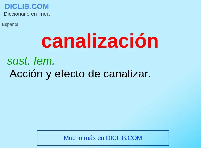 Wat is canalización - definition