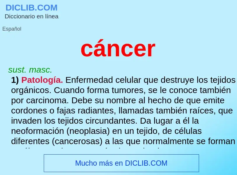 ¿Qué es cáncer? - significado y definición