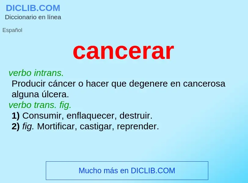 What is cancerar - meaning and definition