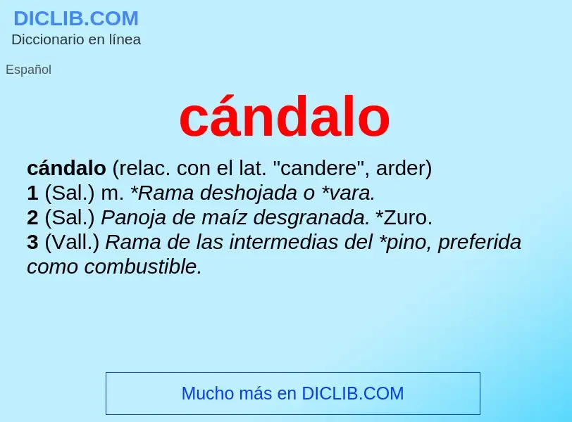 ¿Qué es cándalo? - significado y definición