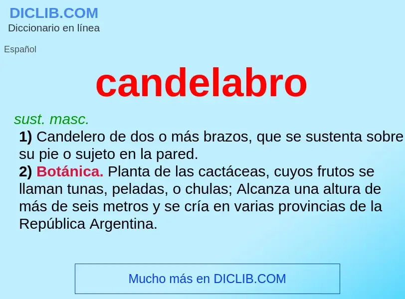 ¿Qué es candelabro? - significado y definición