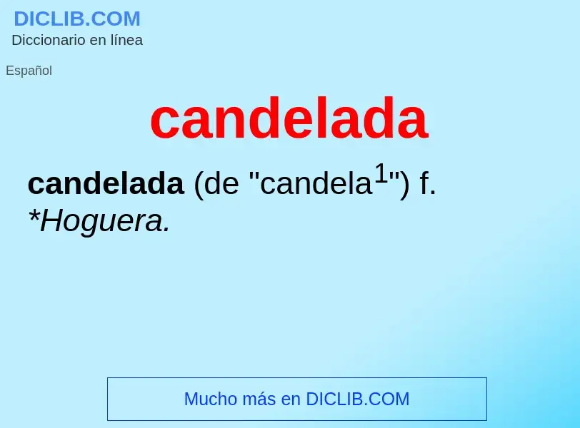 What is candelada - definition