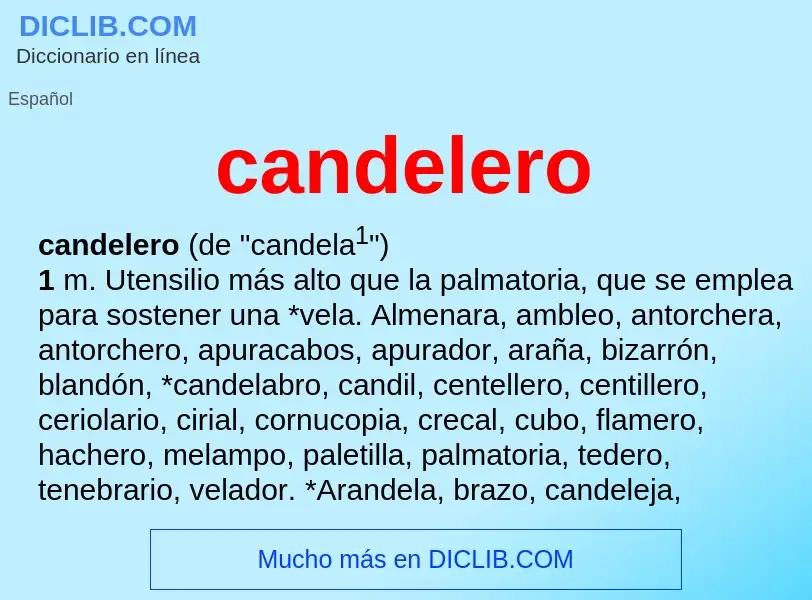 O que é candelero - definição, significado, conceito