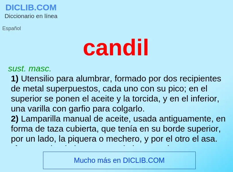 ¿Qué es candil? - significado y definición