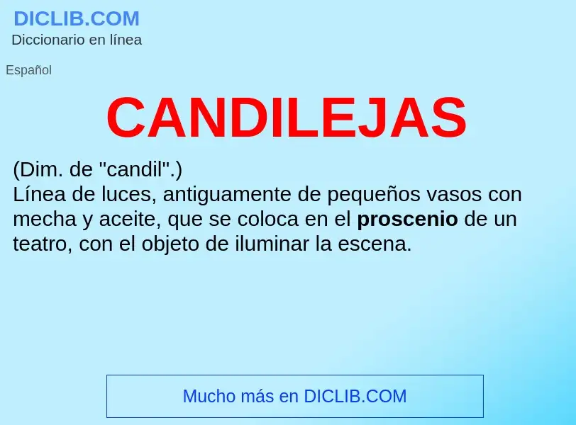 Wat is CANDILEJAS - definition