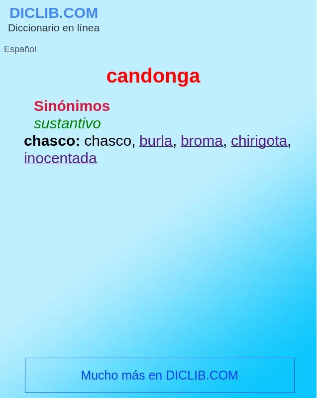 Wat is candonga - definition