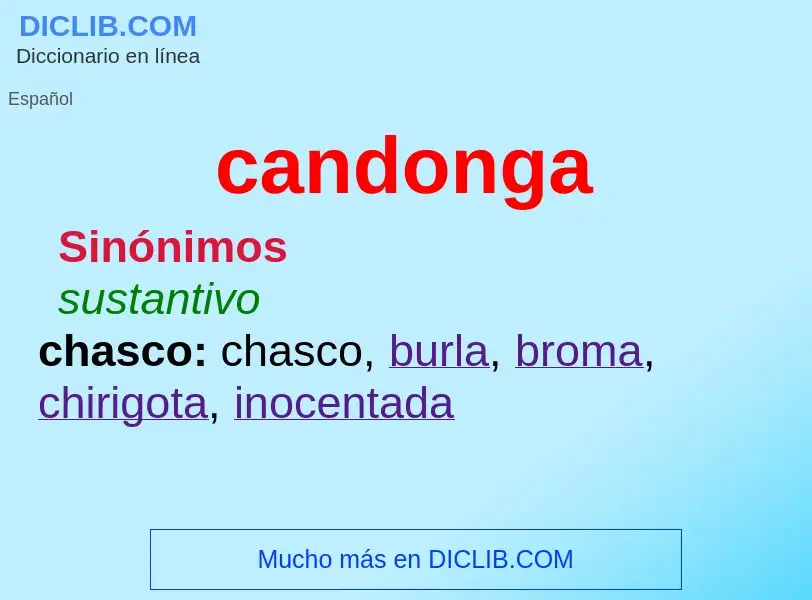 What is candonga - definition