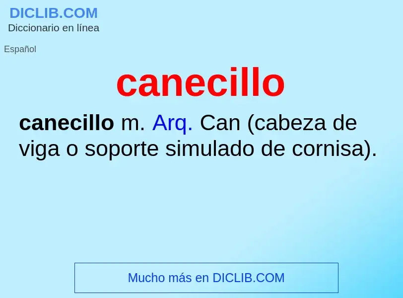 Что такое canecillo - определение