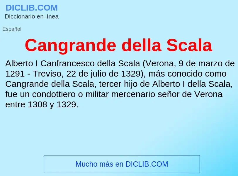 What is Cangrande della Scala - meaning and definition