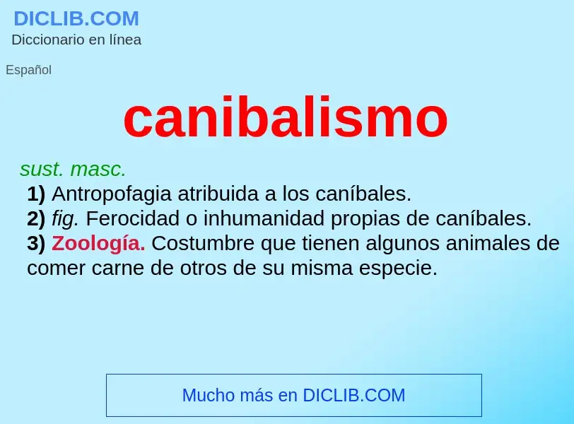 What is canibalismo - definition