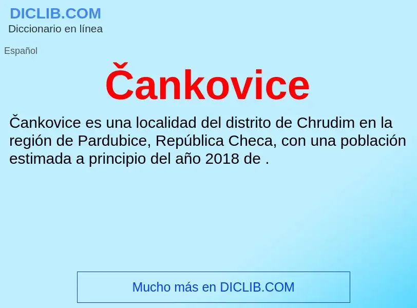 What is Čankovice - meaning and definition