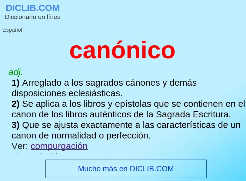 ¿Qué es canónico? - significado y definición