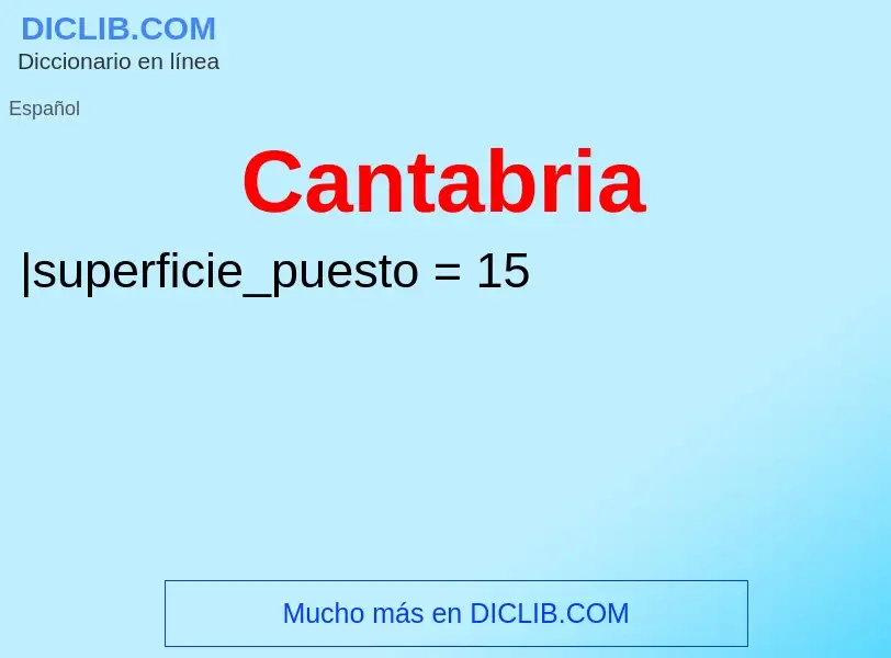 Was ist Cantabria - Definition