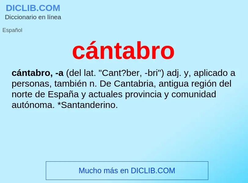 O que é cántabro - definição, significado, conceito