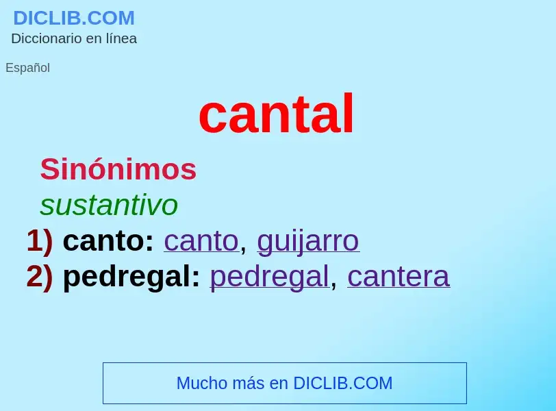 O que é cantal - definição, significado, conceito