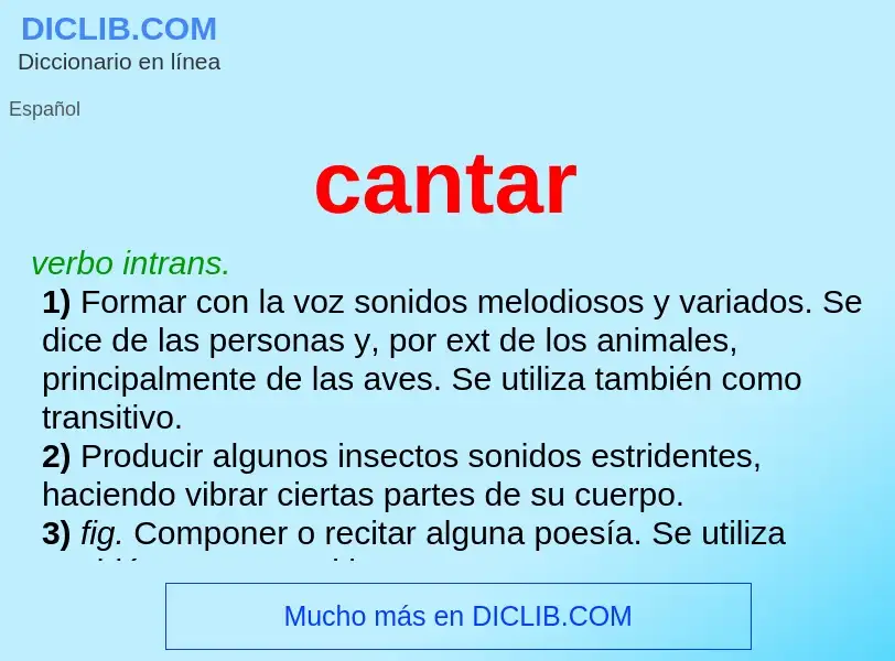 ¿Qué es cantar? - significado y definición