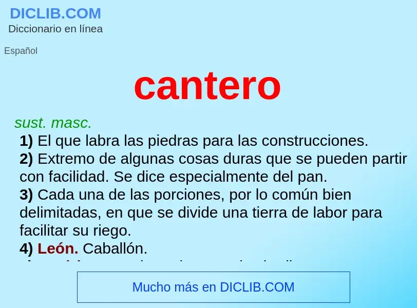 Wat is cantero - definition