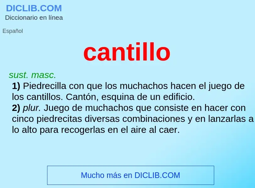 Wat is cantillo - definition