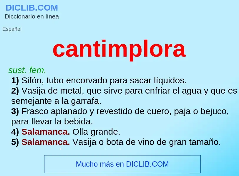 What is cantimplora - definition