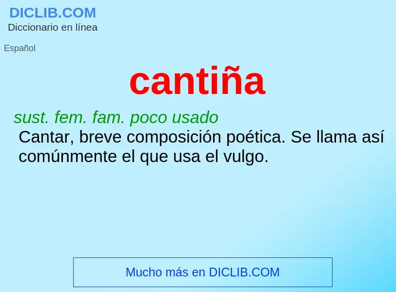 Wat is cantiña - definition