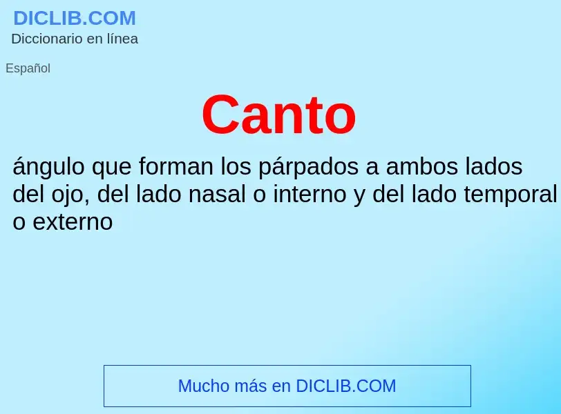 O que é Canto - definição, significado, conceito