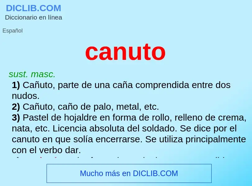 What is canuto - definition