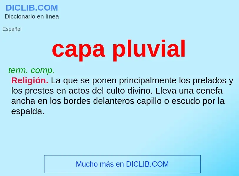 Was ist capa pluvial - Definition