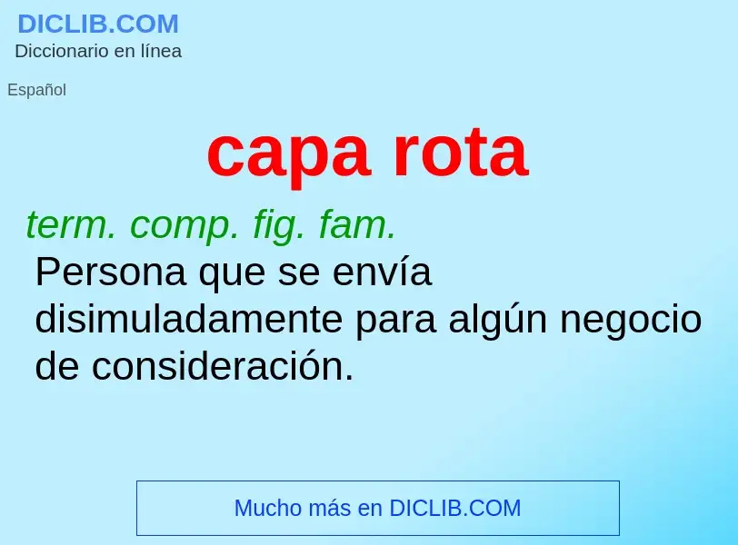 O que é capa rota - definição, significado, conceito