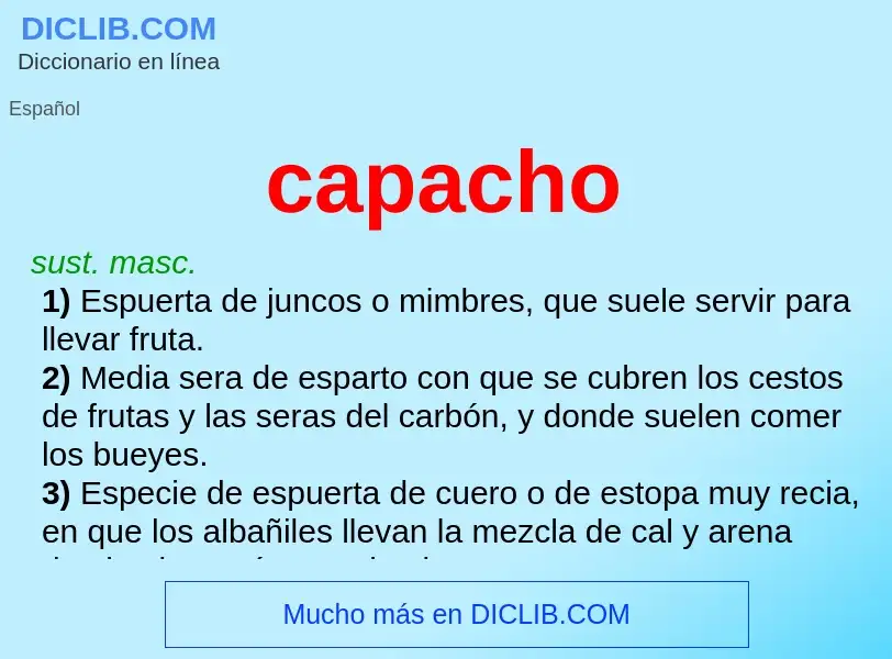 ¿Qué es capacho? - significado y definición