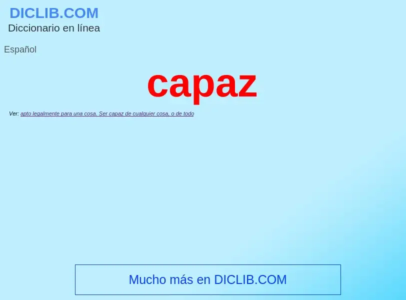 Wat is capaz - definition