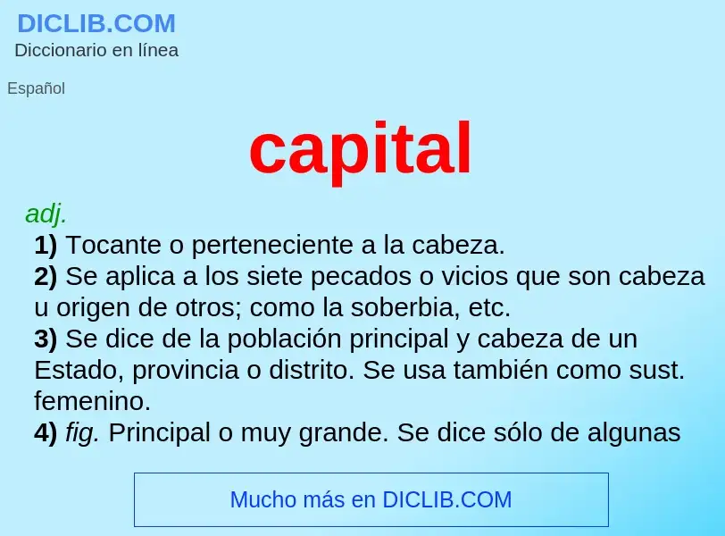 Wat is capital - definition