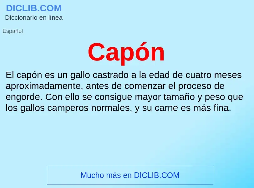 What is Capón - meaning and definition