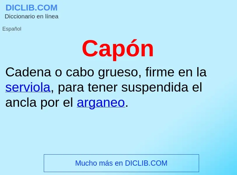 O que é Capón - definição, significado, conceito