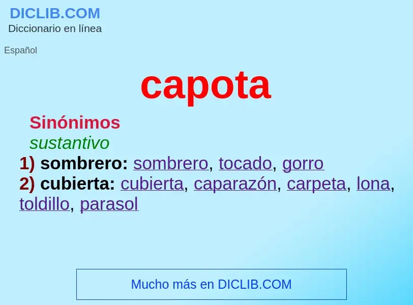 What is capota - meaning and definition