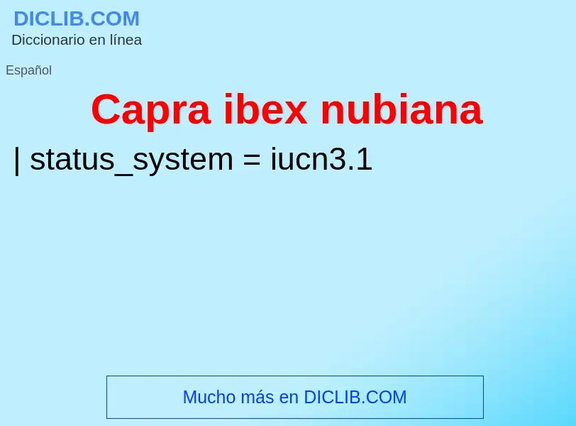 Che cos'è Capra ibex nubiana - definizione