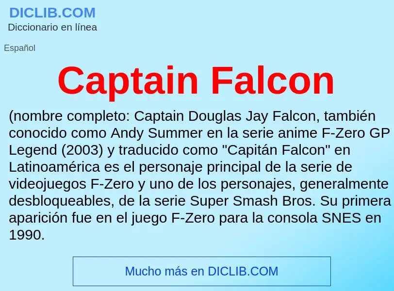 O que é Captain Falcon - definição, significado, conceito