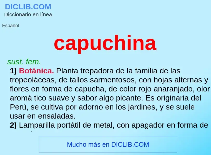 What is capuchina - definition