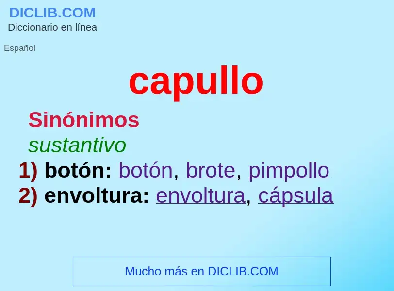 What is capullo - definition