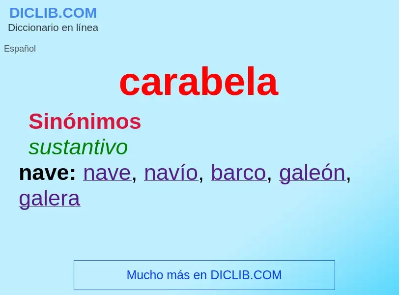 What is carabela - meaning and definition